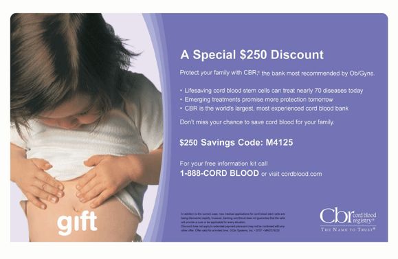Cord Blood Coupon Code M4125 Cord Blood Registry Coupon Code M4125